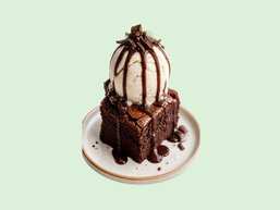 Brownie with Vanilla Ice Cream